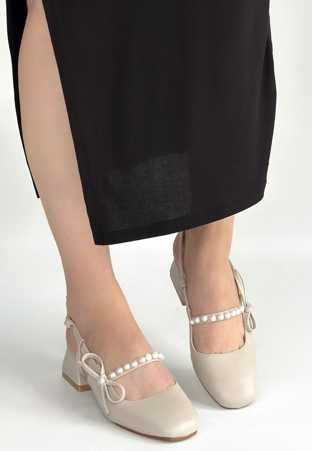 Ceyda Bej Cilt Topuklu Ayakkabı