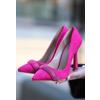 Gida Fuşya Süet Stiletto Ayakkabı