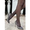Hillar Platin Saten Stiletto Ayakkabı