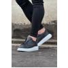 WG010 Gri Cilt Erkek Casual Ayakkabı