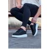 WG019 Siyah Triko Erkek Casual Ayakkabı