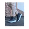 WG032 Gri Bağcıklı Sneakers  Yarım Bilek Bot